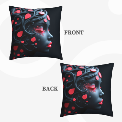 Abstract Face Art Plush Pillow Cover - okomall