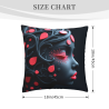 Housse de coussin en peluche avec art abstrait de visage - okomall
