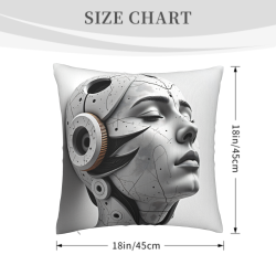 Housse de coussin en peluche style cyberpunk - Okomall