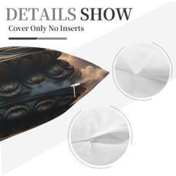 Funda de cojín de felpa con diseño abstracto de nubes - Okomall