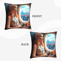 Beautiful Girl Landscape Pillow Cover - Okomall