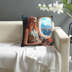 Beautiful Girl Landscape Pillow Cover - Okomall