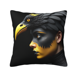 Abstract Face Plush Pillow Cover - Okomall