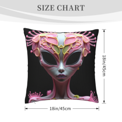 Housse de coussin en peluche à motifs floraux oniriques - Okomall
