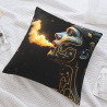 Housse de coussin en peluche à l'effigie de la déesse égyptienne - Okomall