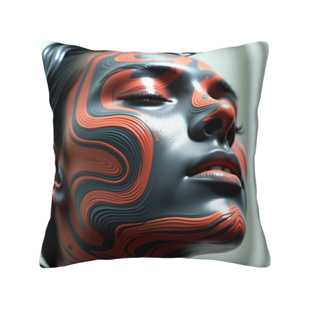 Abstract Portrait Plush Pillow Cover - Okomall