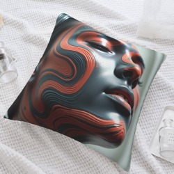 Abstract Portrait Plush Pillow Cover - Okomall