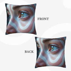 Abstract Geometric Pattern Plush Pillow Cover - Okomall