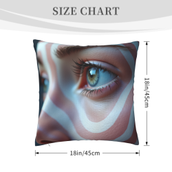 Abstract Geometric Pattern Plush Pillow Cover - Okomall
