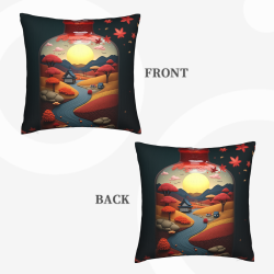 Copricuscino con paesaggio zen giapponese - Okomall