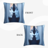 Okomall 18 × 18 بوصة غطاء وسادة فروي بنقوش جميلة على الوجهين - ديكور منزلي مريح