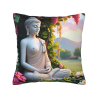 Serene Mountain Landscape Plush Pillow Cover - 18x18 inch | OKOMALL
