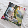Housse de coussin en peluche paysage de montagne - 18x18 pouces | OKOMALL