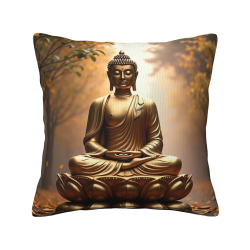 Custodia per cuscino in peluche con motivo di foresta astratta con alone luminoso - Negozio ufficiale okomall