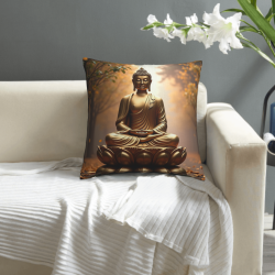 Custodia per cuscino in peluche con motivo di foresta astratta con alone luminoso - Negozio ufficiale okomall