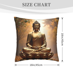 Housse de coussin en peluche à motif de forêt abstraite avec halo lumineux - Boutique officielle okomall