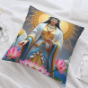 관음보살 플러시 쿠션 커버 - 18x18인치 | Okomall