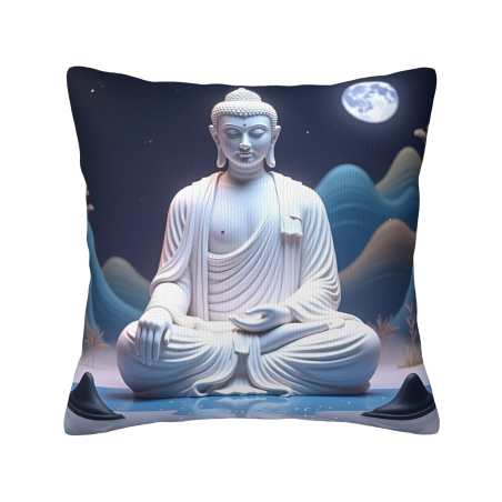 禪意山水毛絨抱枕套 - Okomall