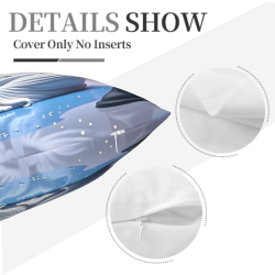 Funda de cojín de peluche con diseño zen de paisaje montañoso - Okomall