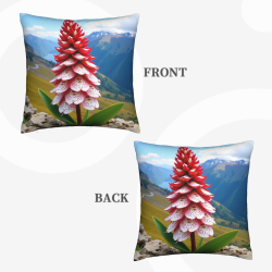 Mountain Floral Plush Pillow Cover - Okomall