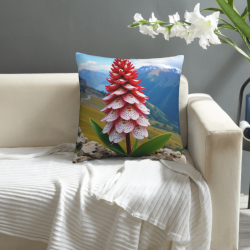 Mountain Floral Plush Pillow Cover - Okomall