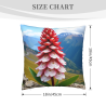 Mountain Floral Plush Pillow Cover - Okomall