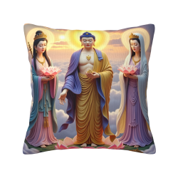 Funda de cojín de peluche de la Bodhisattva Guanyin - Okomall