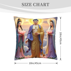 Cuscino in peluche con immagine della Bodhisattva Guanyin - Okomall
