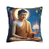 Zen Lotus Fleece Cushion Cover - Okomall