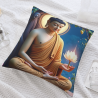 Zen Lotus Fleece Cushion Cover - Okomall