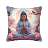禅意莲花佛像毛绒抱枕套 - Okomall
