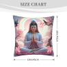 Funda de cojín de peluche con imagen de Buda y flor de loto zen - Okomall