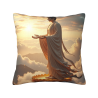 Coussin en peluche avec motif de Bouddha Zen - Okomall