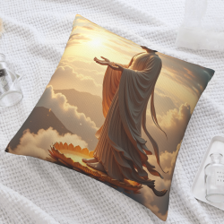 Funda de cojín de felpa con Buda Zen - Okomall
