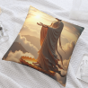 Coussin en peluche avec motif de Bouddha Zen - Okomall
