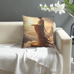 غمّاء وسادة فروية بتصميم بوذي زن - Okomall