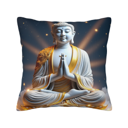 Funda de cojín de felpa Zen Buddist Light - Okomall