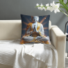Funda de cojín de felpa Zen Buddist Light - Okomall