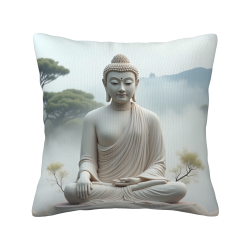 평화로운 숲 양모 쿠션 커버 - 45x45cm | OKOMALL