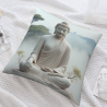 Housse de coussin en peluche Forêt Paisible - 45x45 cm | OKOMALL