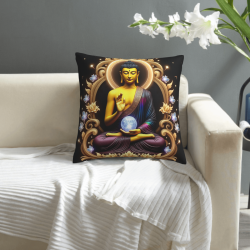 Plüschkissen mit Lotusblume im Zen-Stil - Okomall
