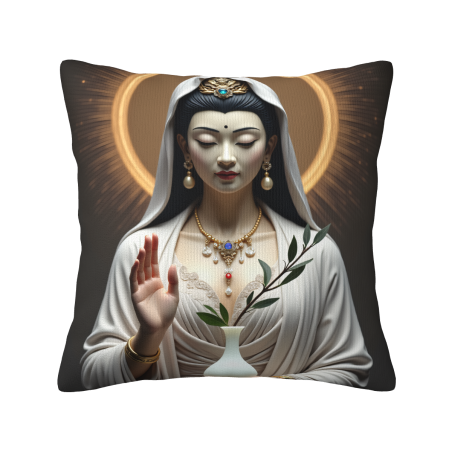 禅意女神毛绒抱枕套 - Okomall