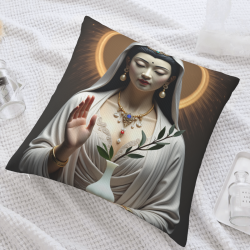 禅意女神毛绒抱枕套 - Okomall