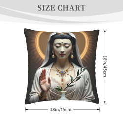 Zen Goddess Plush Pillow Cover - Okomall