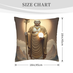 Housse de coussin Zen Bouddha - 18x18 pouces | Okomall