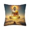 Funda de cojín de peluche con imagen de Buda Zen - 18x18 pulgadas | OKOMALL