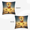 Funda de cojín de peluche con imagen de Buda Zen - 18x18 pulgadas | OKOMALL