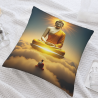 Funda de cojín de peluche con imagen de Buda Zen - 18x18 pulgadas | OKOMALL