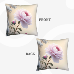 Housse de coussin en peluche à motif double face - 18x18 pouces | okomall