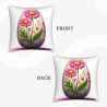 Coperte Cuscino Morbide a Doppio Lato con Motivo Floreale - 45x45 cm | Okomall